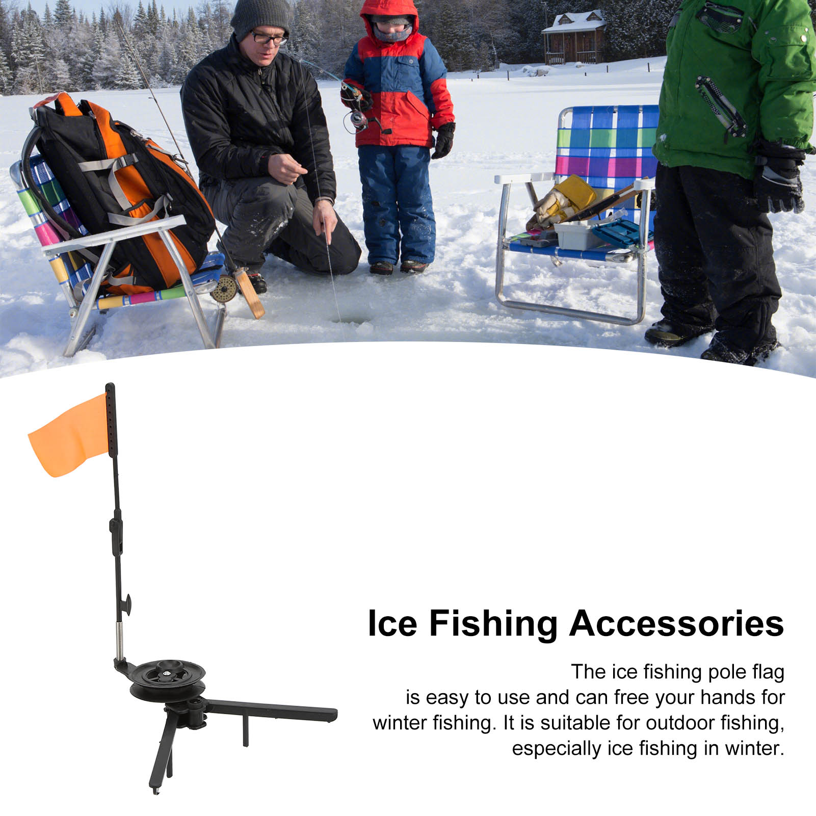 Caña de pescar en hielo plegab - Ice Fishing Tip Up reseña y precio